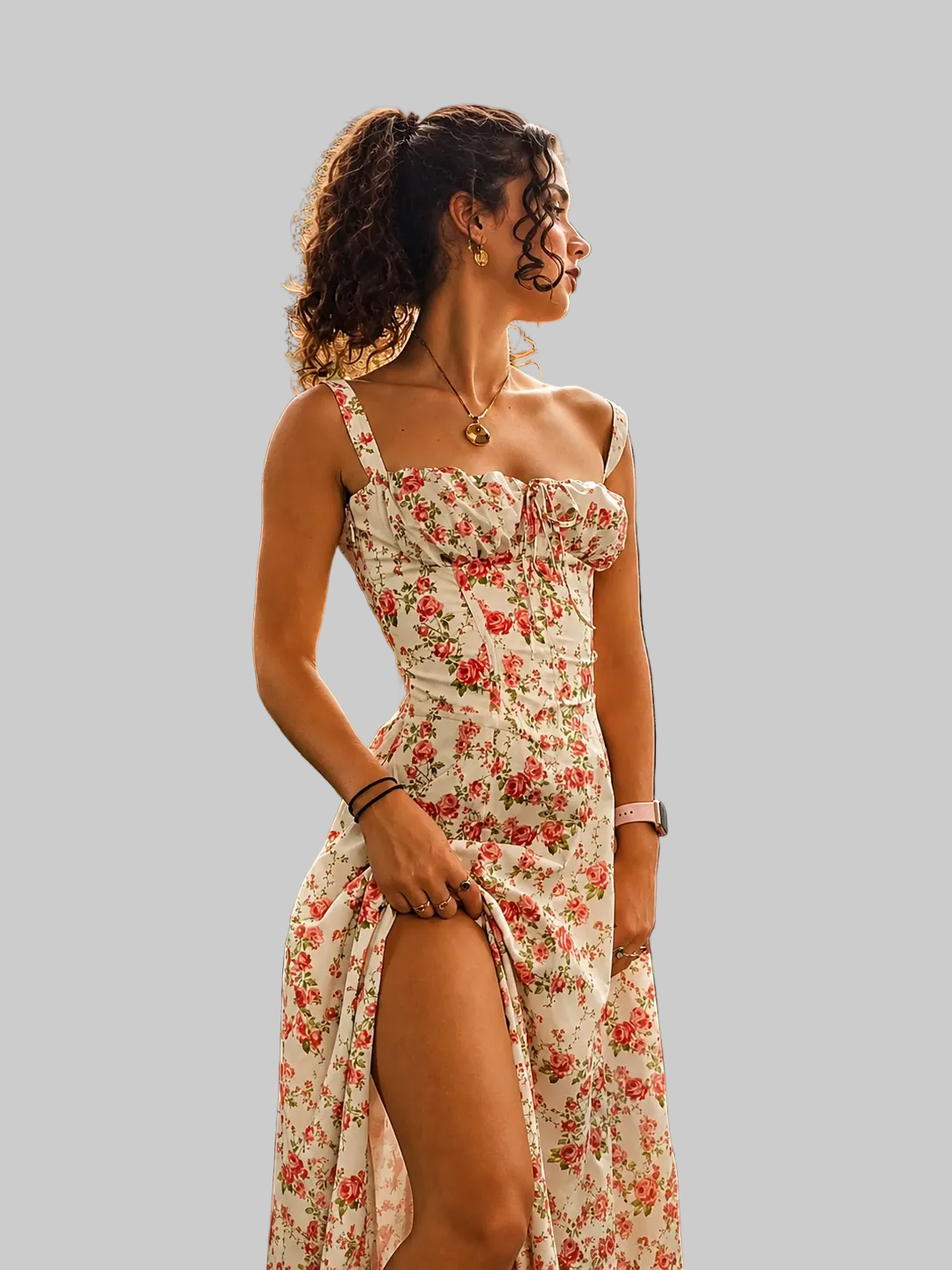 Rosebud Floral Midi Dress