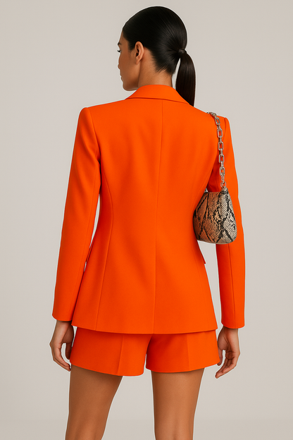 Co-ord Set Oversized Blazer and High Waist Shorts for women