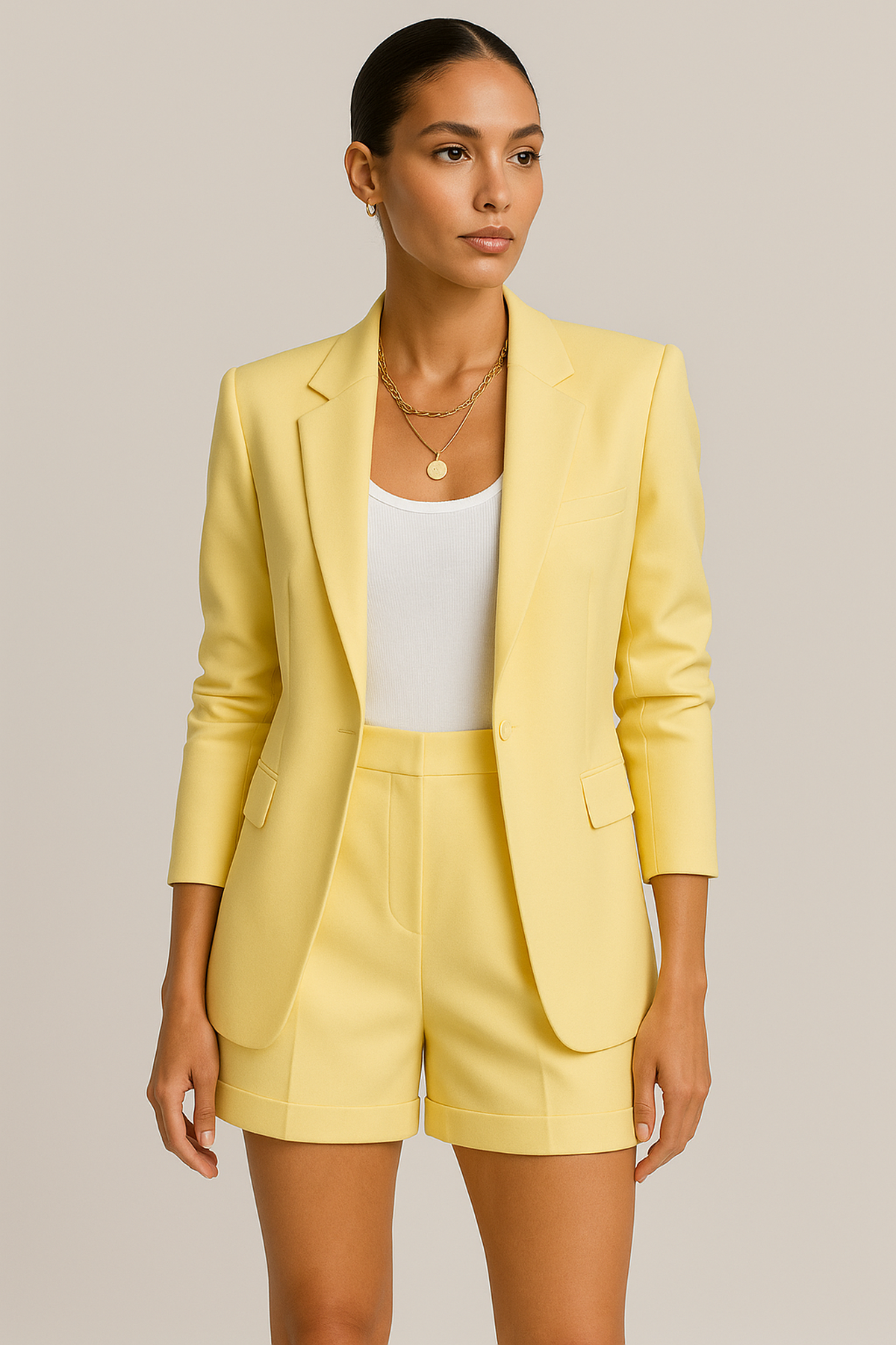Co-ord Set Oversized Blazer and High Waist Shorts for women