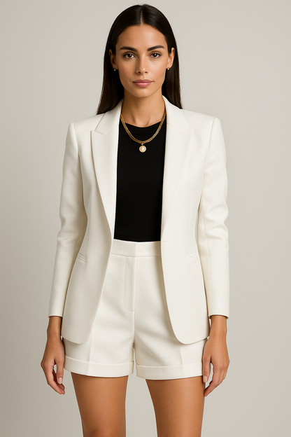 Co-ord Set Oversized Blazer and High Waist Shorts for women