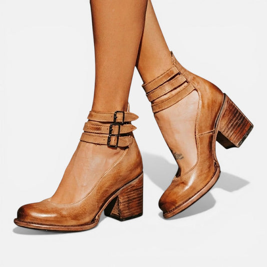 Ankle Boots with Buckle Strap