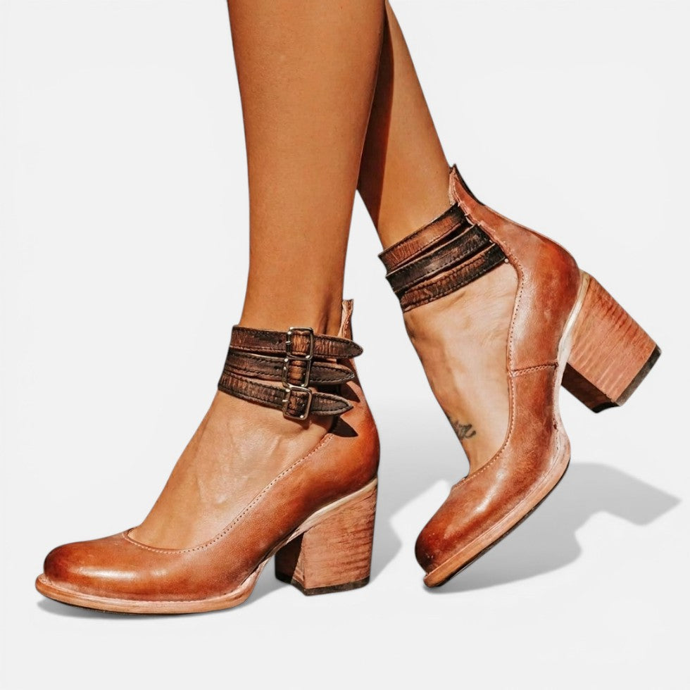 Ankle Boots with Buckle Strap