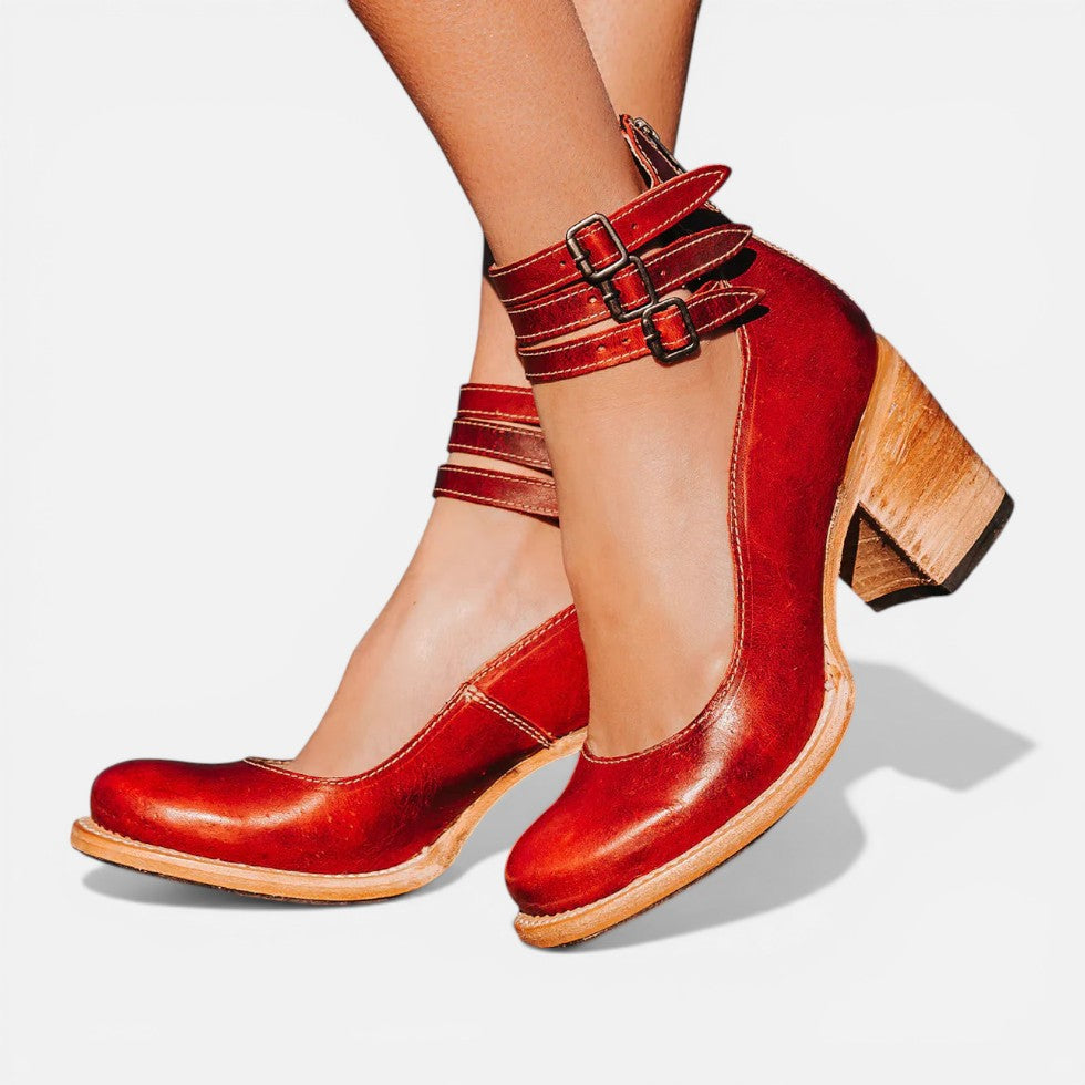 Ankle Boots with Buckle Strap