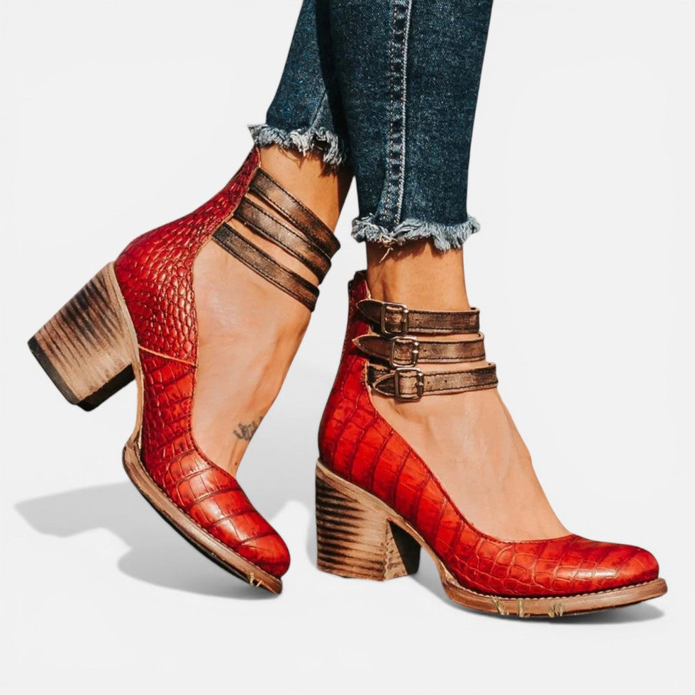 Ankle Boots with Buckle Strap
