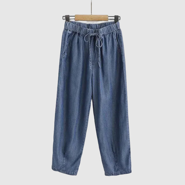 High Waist Wide Leg Lyocell Jeans for Women