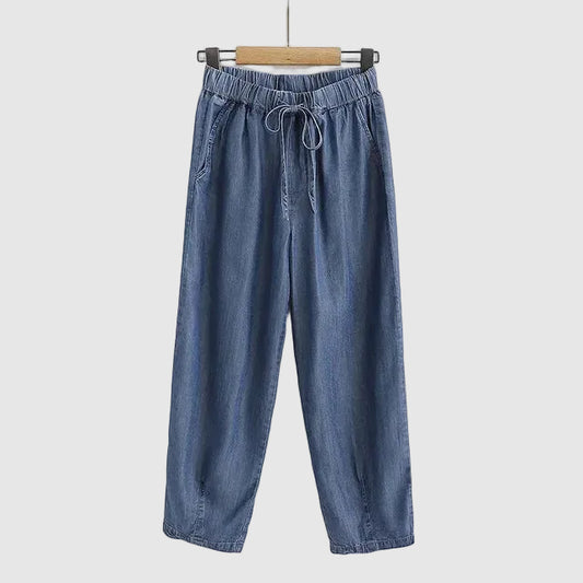 High Waist Wide Leg Lyocell Jeans for Women