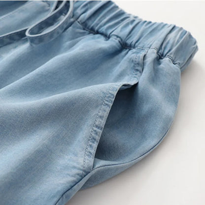 High Waist Wide Leg Lyocell Jeans for Women