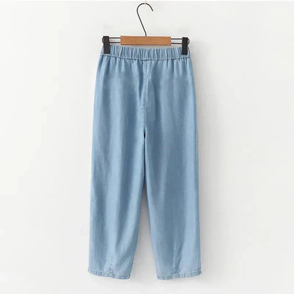 High Waist Wide Leg Lyocell Jeans for Women