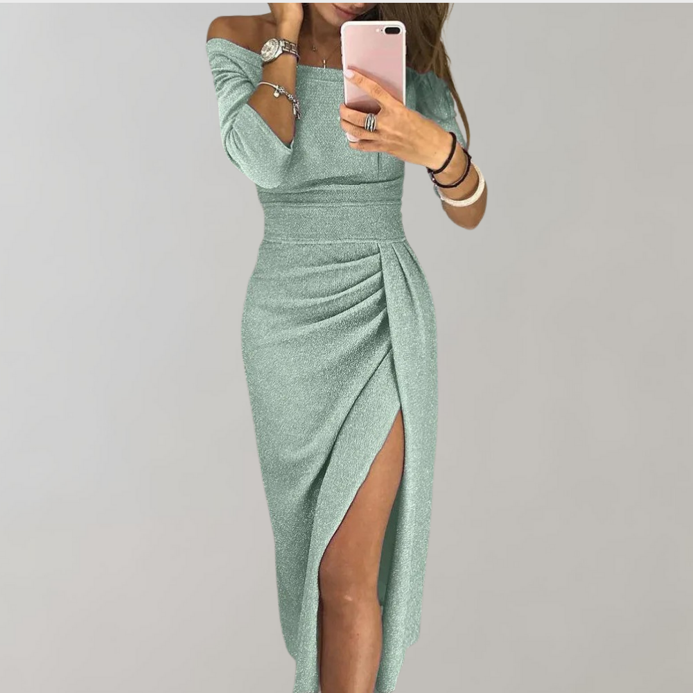 Open Back Fitted Full-Length Maxi Dress with Halter Neck for Women