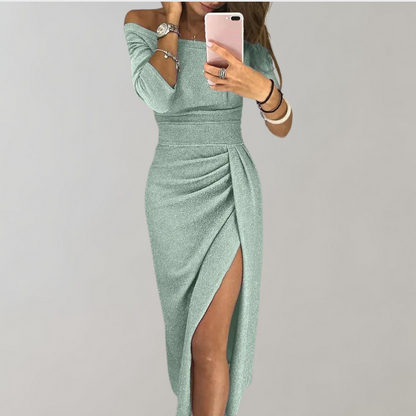 Open Back Fitted Full-Length Maxi Dress with Halter Neck for Women