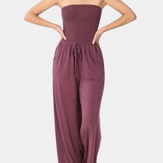Casual Wide Leg Jumpsuit Relaxed Fit for Women