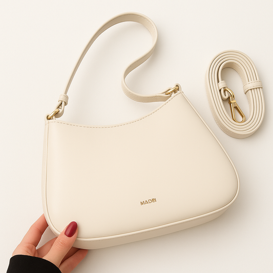 Vegan Leather Shoulder Bag with Adjustable Strap for Women