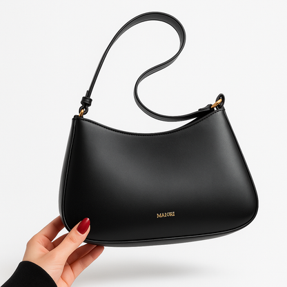 Vegan Leather Shoulder Bag with Adjustable Strap for Women