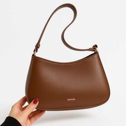 Vegan Leather Shoulder Bag with Adjustable Strap for Women