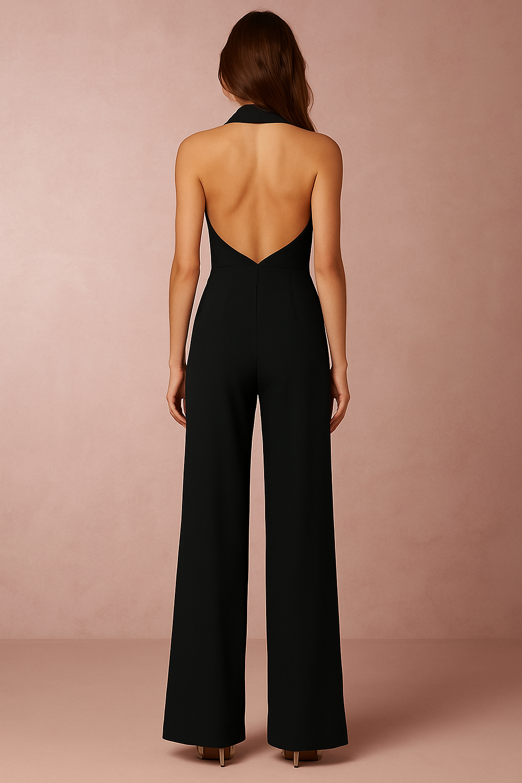 Full-Length V-Neck Jumpsuit for Women