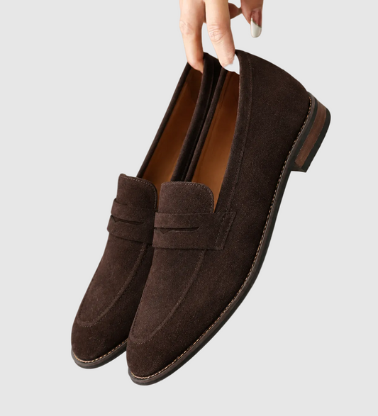 Suede Penny Loafers for Women