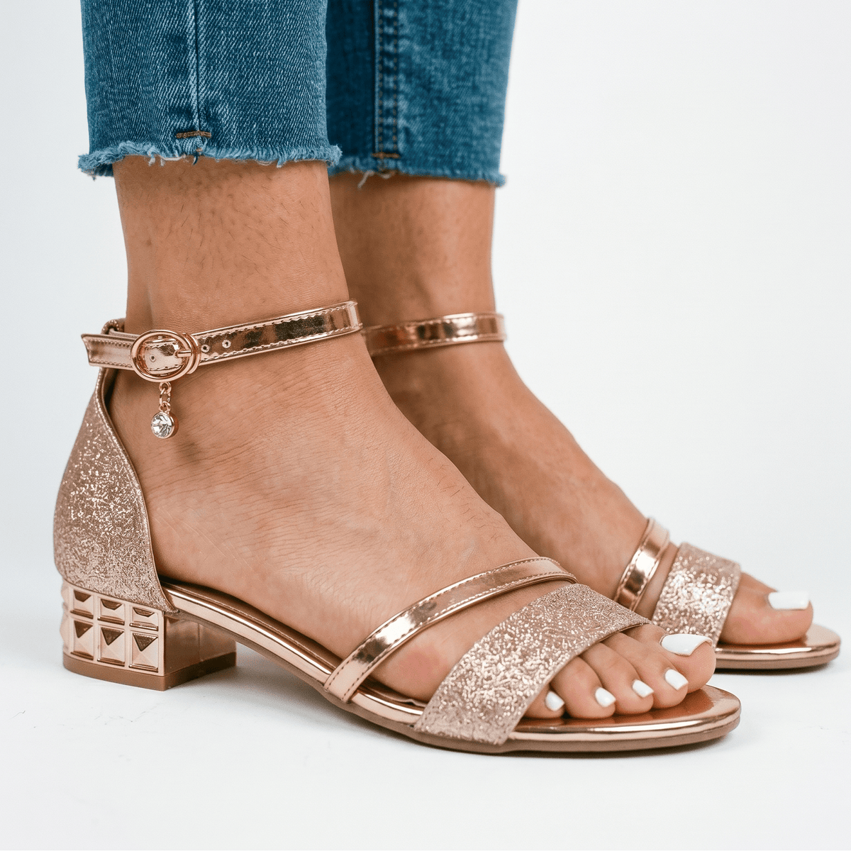 Sandals with Buckle Strap Detail for Women