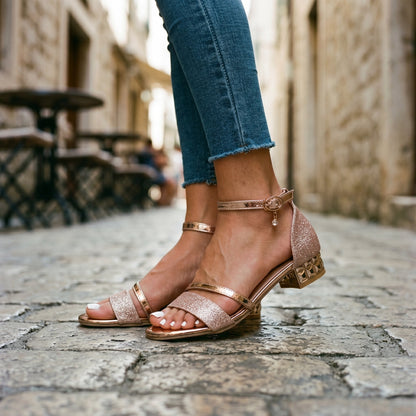Sandals with Buckle Strap Detail for Women
