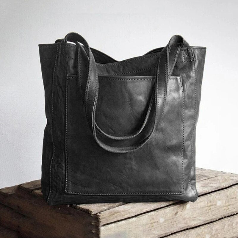 Vegan Leather Handbag with Spacious Interior for Women