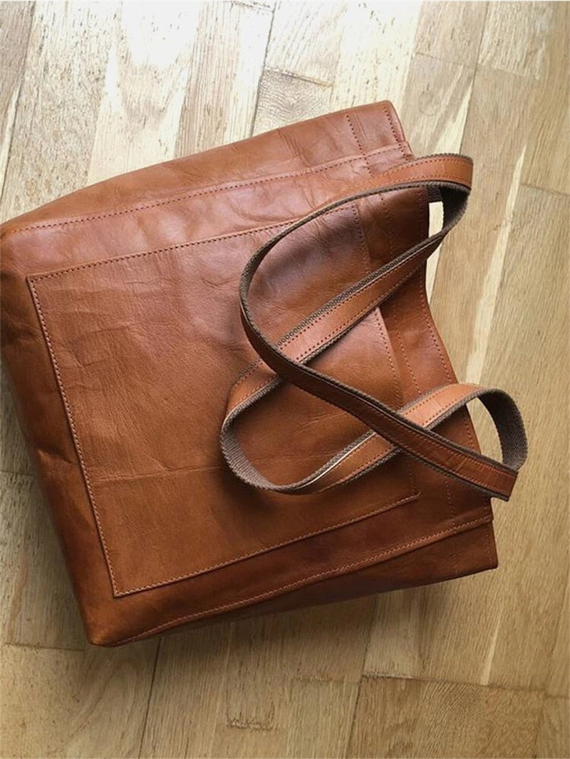 Vegan Leather Handbag with Spacious Interior for Women