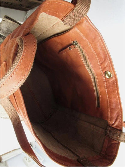 Vegan Leather Handbag with Spacious Interior for Women