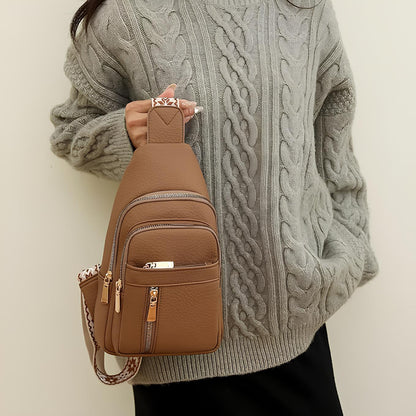 Crossbody Bag with Adjustable Strap and Multiple Compartments for women