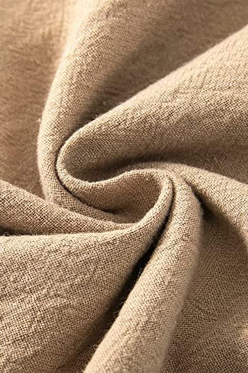 Linen Wide Leg High-Waist Trousers for Women