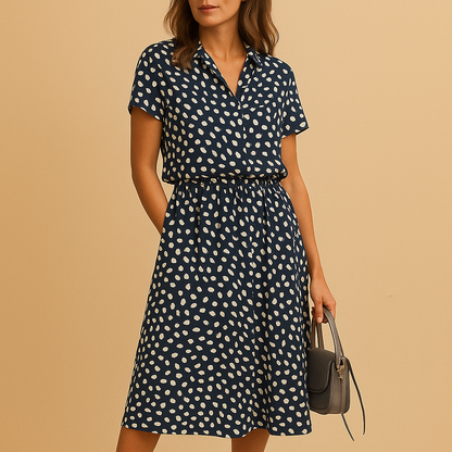 A-Line Fitted Flared Midi Dress for Women