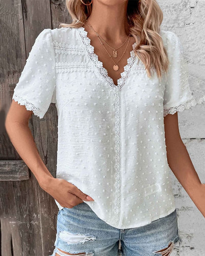 Neck Detail Blouse Going Out Top for women