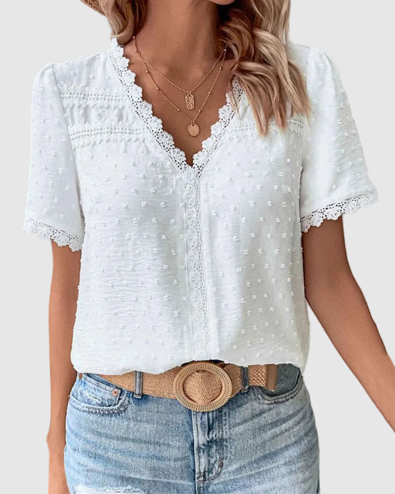 Neck Detail Blouse Going Out Top for women