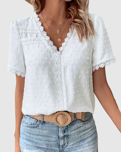 Neck Detail Blouse Going Out Top for women