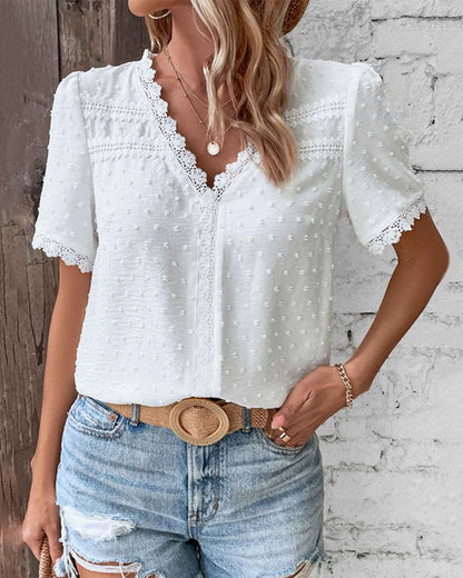 Neck Detail Blouse Going Out Top for women