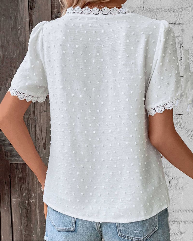 Neck Detail Blouse Going Out Top for women