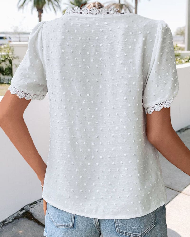 Neck Detail Blouse Going Out Top for women