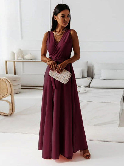 Asymmetric Fitted Full-Length Maxi Dress with One-Shoulder for Women
