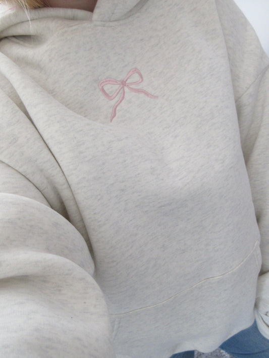 Bow Detail Oversized Hoodie