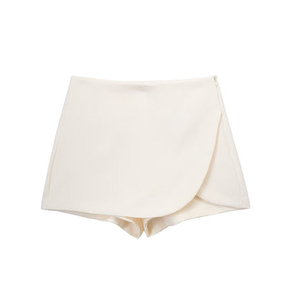 Skort Midi Skirt with Built-In Shorts Summer Two-in-One for women