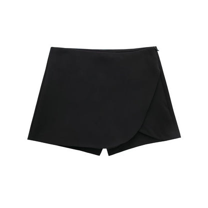 Skort Midi Skirt with Built-In Shorts Summer Two-in-One for women