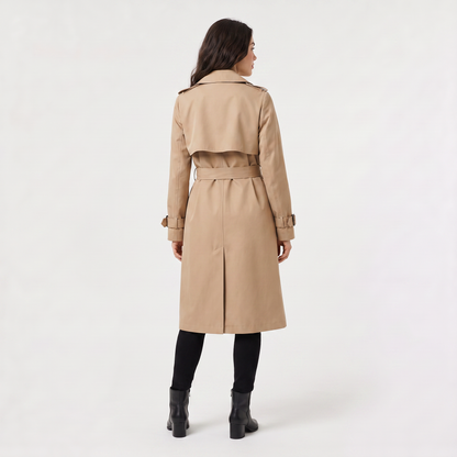 Women's Single-Breasted Belted Trench Coat