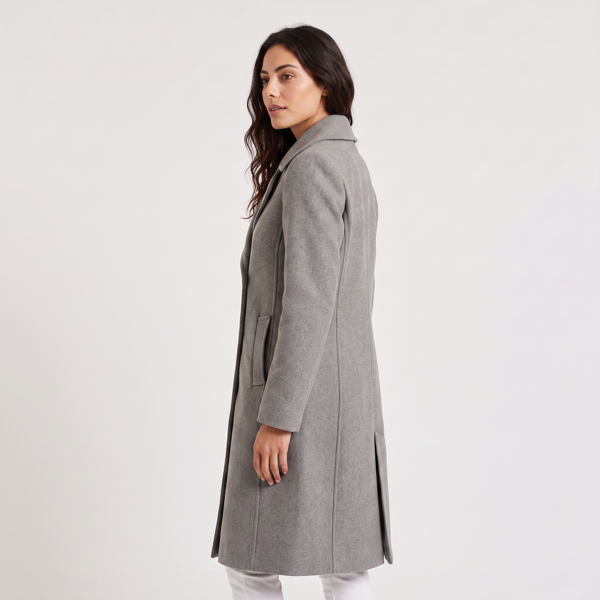Women's Long Double-Breasted Coat