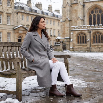 Women's Long Double-Breasted Coat