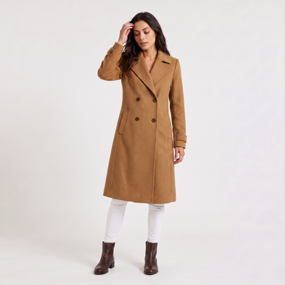 Women's Long Double-Breasted Coat