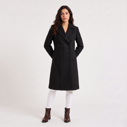 Women's Long Double-Breasted Coat