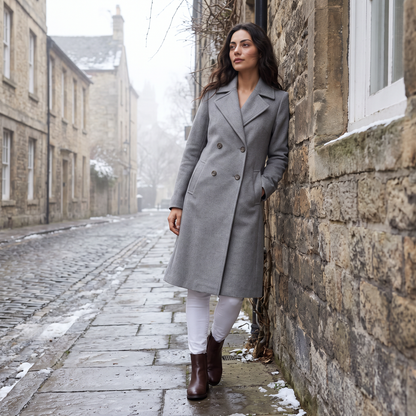 Women's Long Double-Breasted Coat