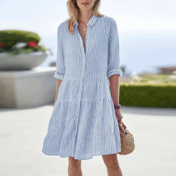 Relaxed Fit Summer Short Sleeve Dress for Women