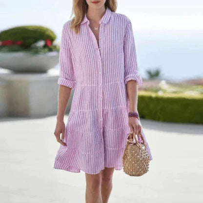 Relaxed Fit Summer Short Sleeve Dress for Women