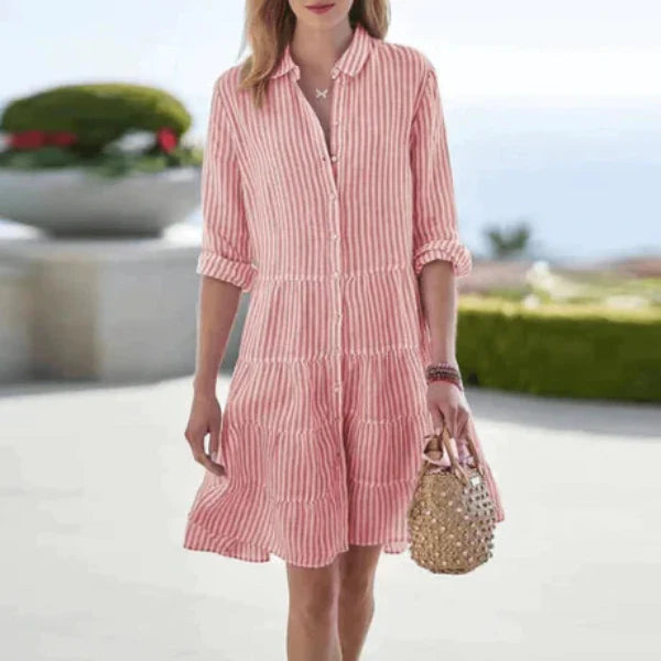 Relaxed Fit Summer Short Sleeve Dress for Women