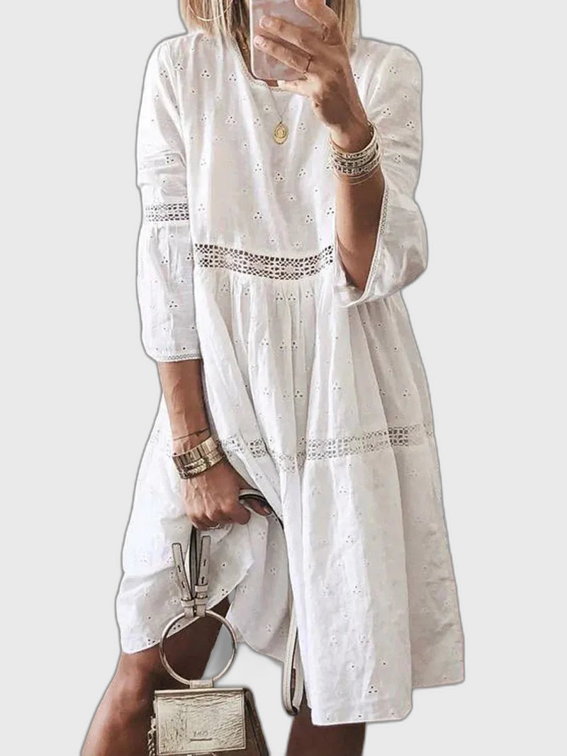Relaxed Fit Summer Short Sleeve Dress for Women