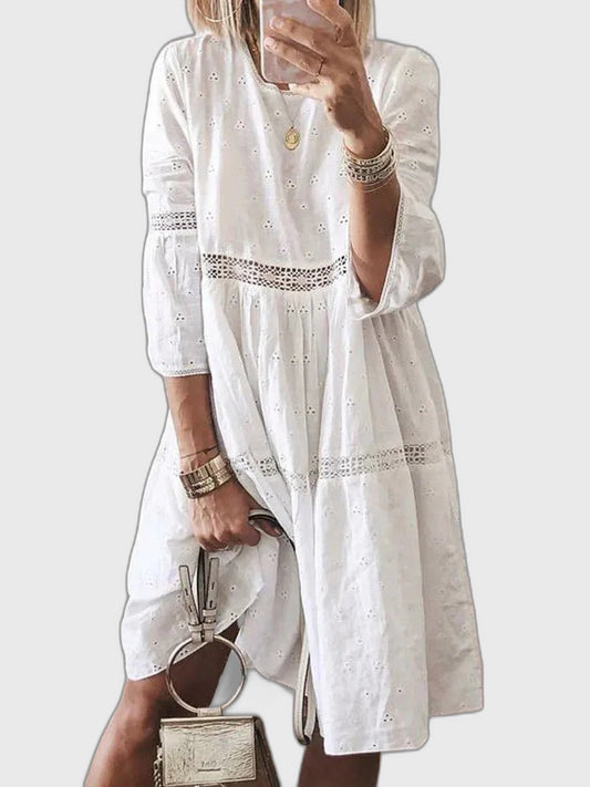 Relaxed Fit Summer Short Sleeve Dress for Women