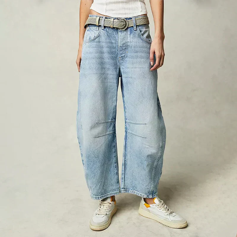 Wide Leg Trousers Baggy Fit High Waist for Women